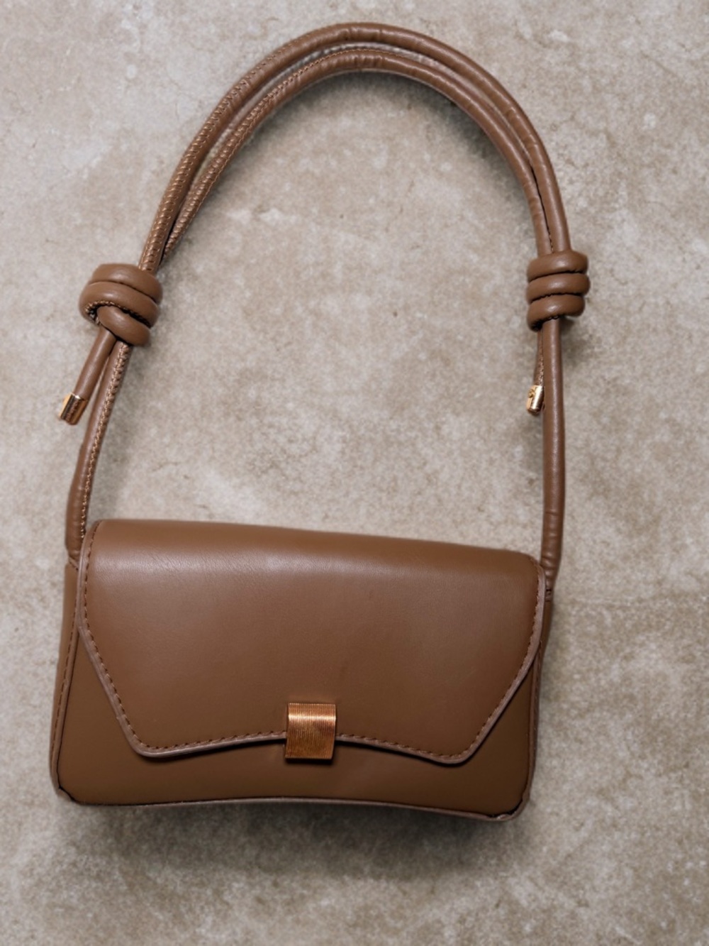 🤎 Cute Brown Mini Shoulder Bag Gold Clasp NWT